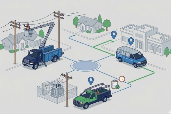 real-time visibility across service areas